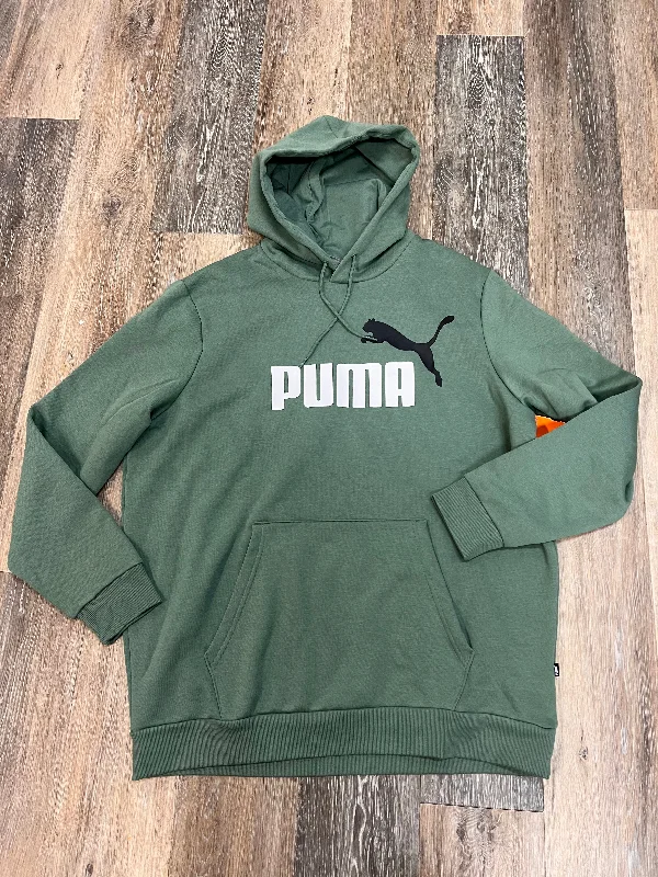 sweatshirts men outback twill -Athletic Sweatshirt Hoodie By Puma In Green, Size: Xl