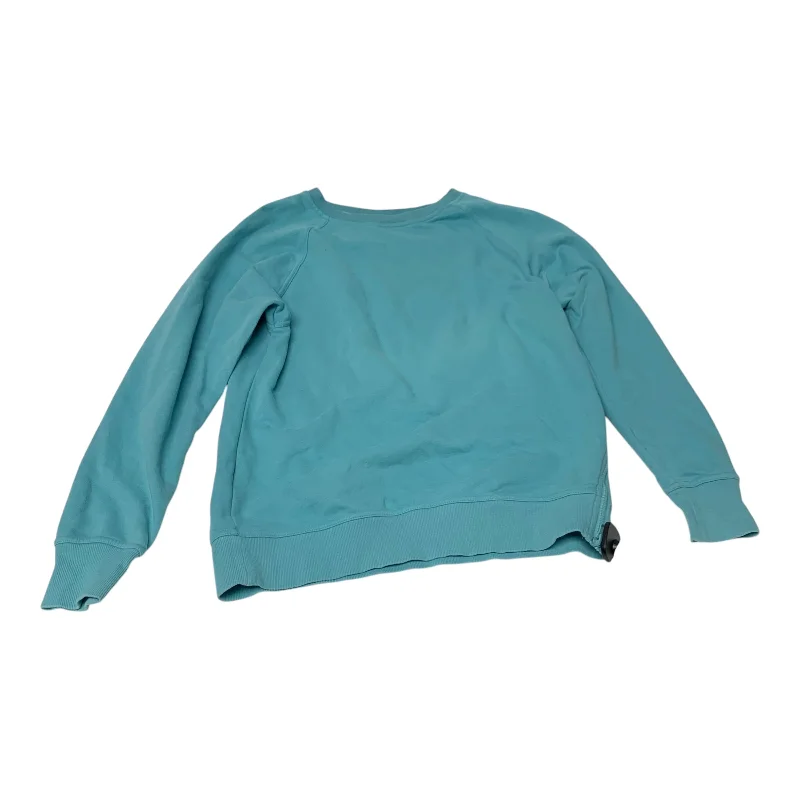 sweatshirts with scalloped trim -Athletic Sweatshirt Crewneck By Champion In Blue, Size: S