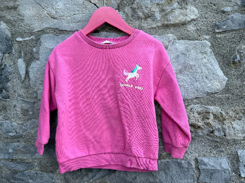 long sweatshirts camp essential -Summer vibes pink sweatshirt  2-3y (92-98cm)