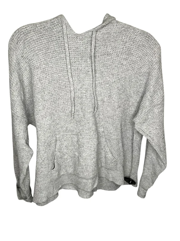 cotton-jute sweatshirts soft -Sweatshirt Hoodie By Aerie In Grey, Size: S