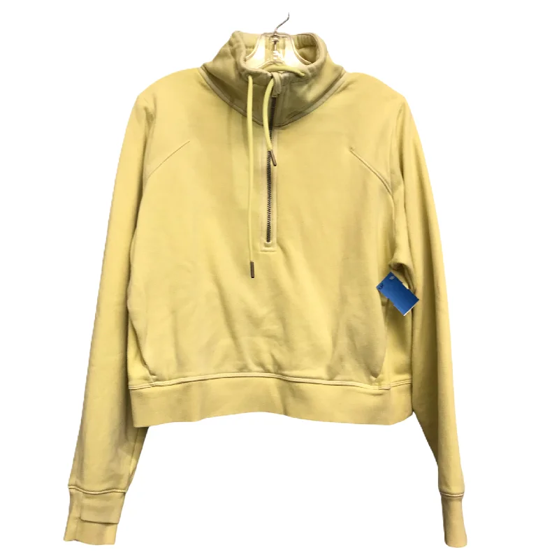 sweatshirts with bead logos -Athletic Sweatshirt Collar By All In Motion In Yellow, Size: M