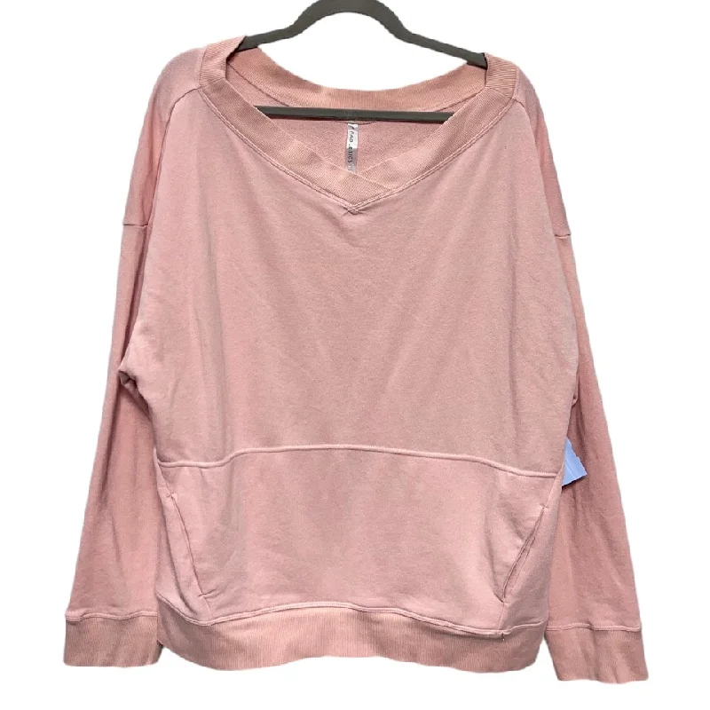 sweatshirts women soft sage -Sweatshirt Crewneck By Fabletics In Pink, Size: Xl