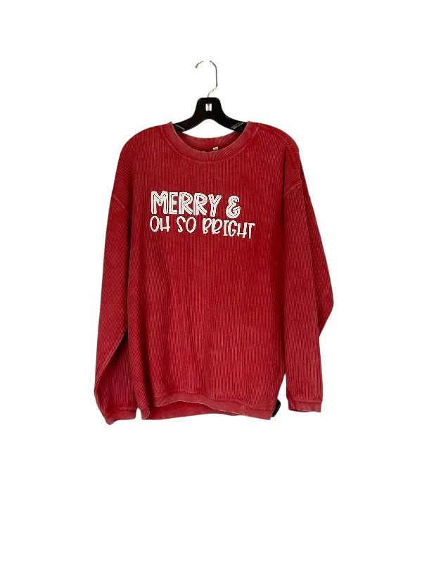 sienna sweatshirts earthy glow -Sweatshirt Crewneck By Clothes Mentor In Red, Size: S