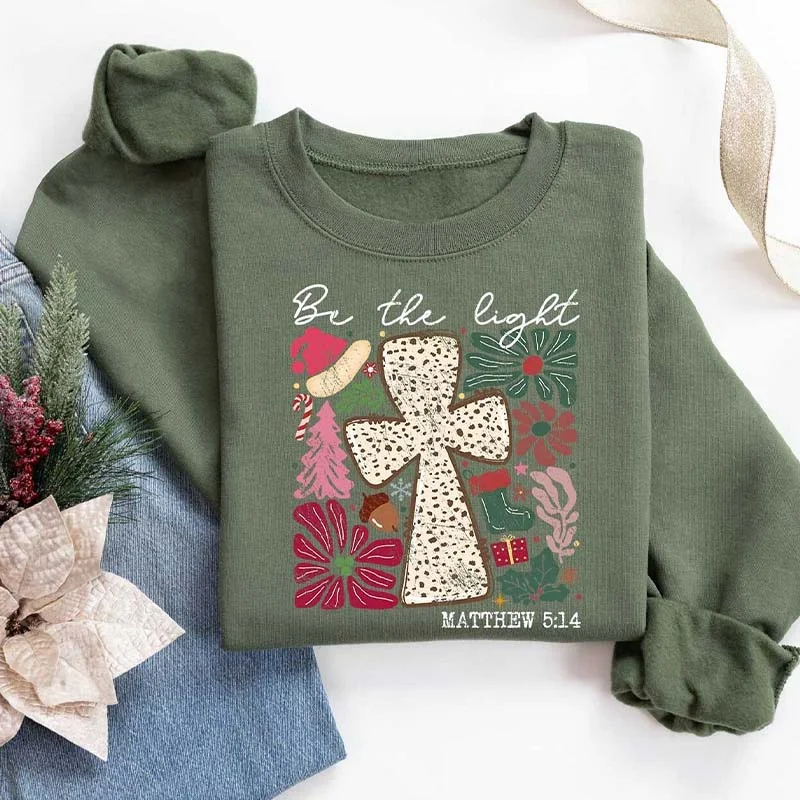 sweatshirts kids starry desert -Be The Light Matthew Christmas Sweatshirt