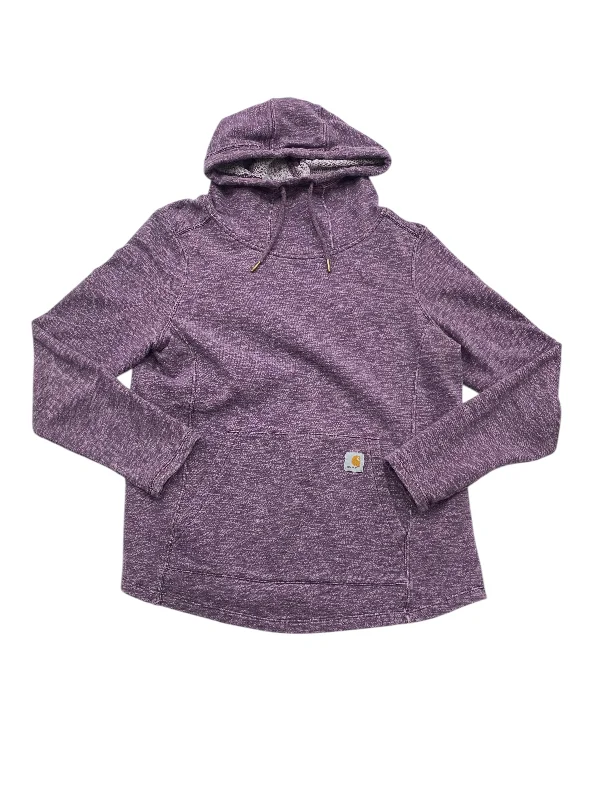 cropped sweatshirts desert layer -Athletic Sweatshirt Hoodie By Carhartt In Purple, Size: L