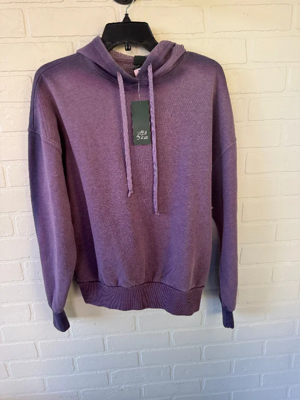 cropped sweatshirts adventure chic -Sweatshirt Hoodie By Wild Fable In Purple, Size: S