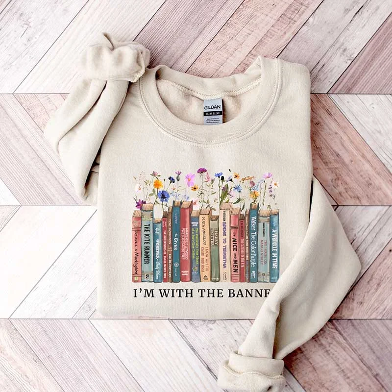 sweatshirts men trail twill -I'm With the Banned Book Sweatshirt