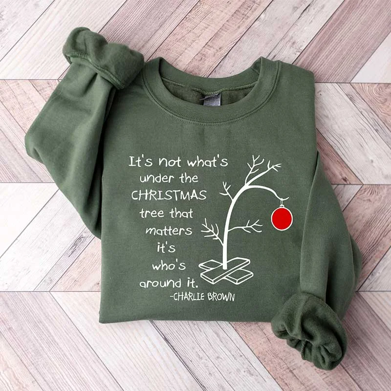 sienna sweatshirts earthy glow -It's Not What's Under The Tree That Matters Sweatshirt