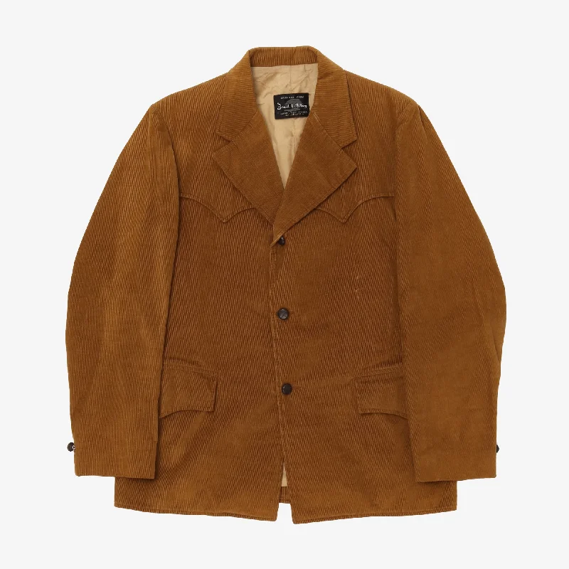 jute-ramie jacket rustic -Corduroy Western Jacket