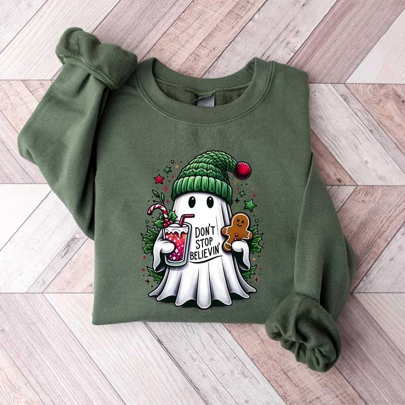 sweatshirts men outback twill -Funny Christmas Ghosts Sweatshirt