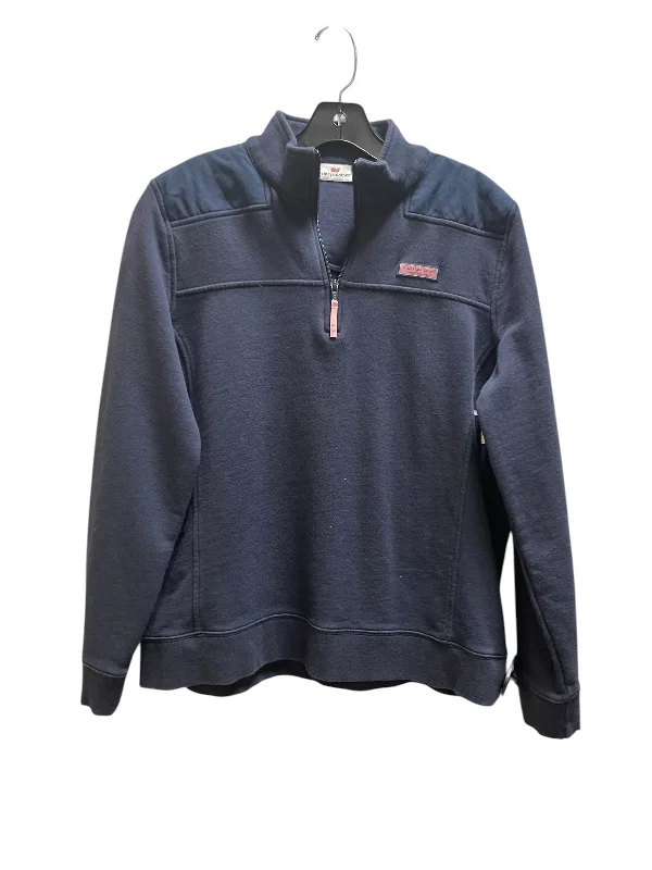 ribbed-ramie sweatshirts texture -Sweatshirt Collar By Vineyard Vines In Blue, Size: S