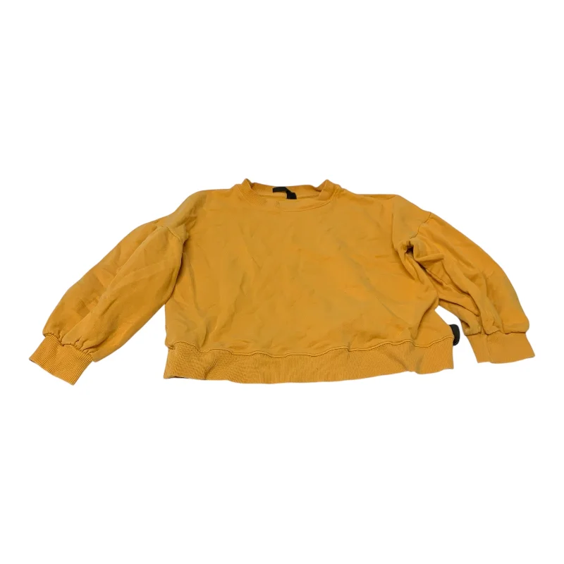 silk-ramie sweatshirts luxe -Sweatshirt Crewneck By Topshop In Yellow, Size: Xs