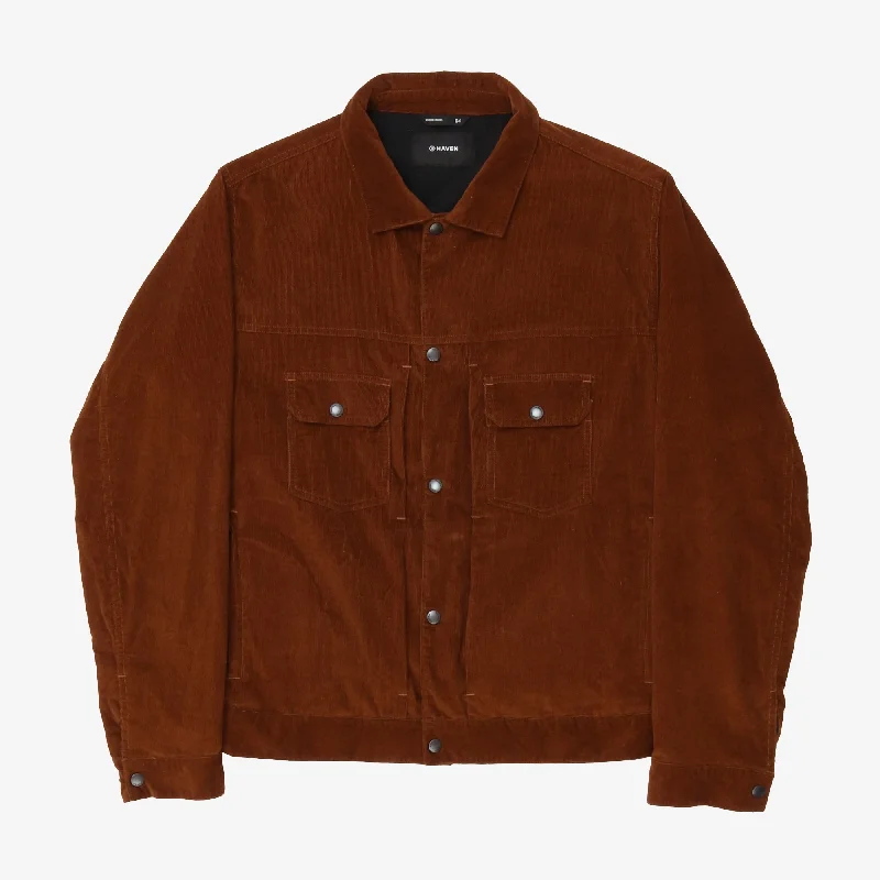 silk-jute jacket luxe -Corduroy Station Jacket