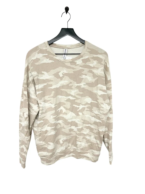 sweatshirts with horn logos -Sweatshirt Crewneck By Athleta In Camouflage Print, Size: M