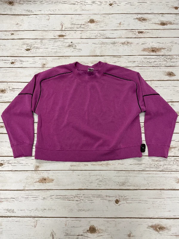 sweatshirts with lattice hem -Athletic Sweatshirt Crewneck By All In Motion In Pink, Size: M