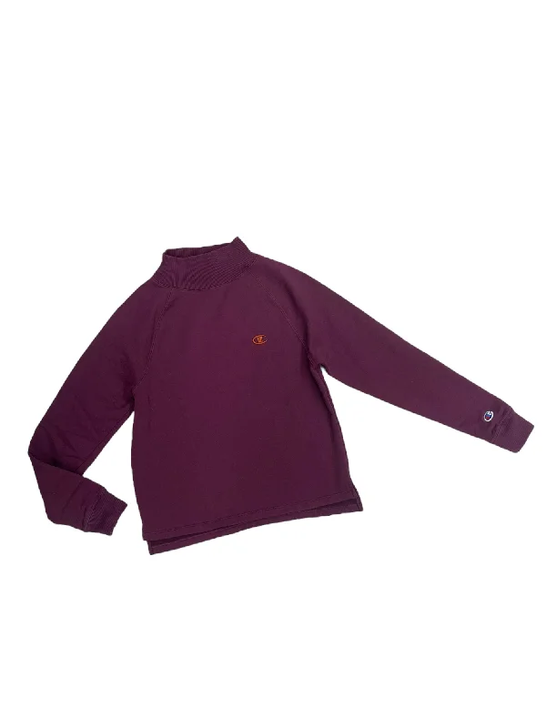 long sweatshirts adventure chic -Athletic Sweatshirt Crewneck By Champion In Purple, Size: Xs