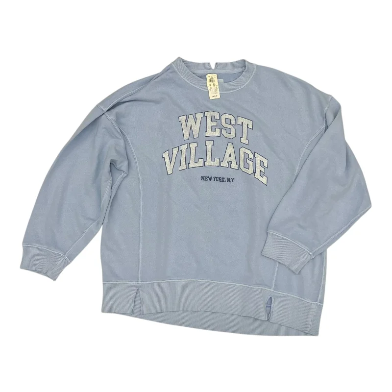 sweatshirts with glitter trim -Sweatshirt Crewneck By Aerie In Blue, Size:M