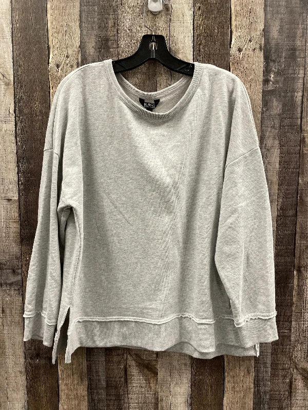 cropped sweatshirts desert chic -Sweatshirt Crewneck By Buffalo David Bitton In Grey, Size: L