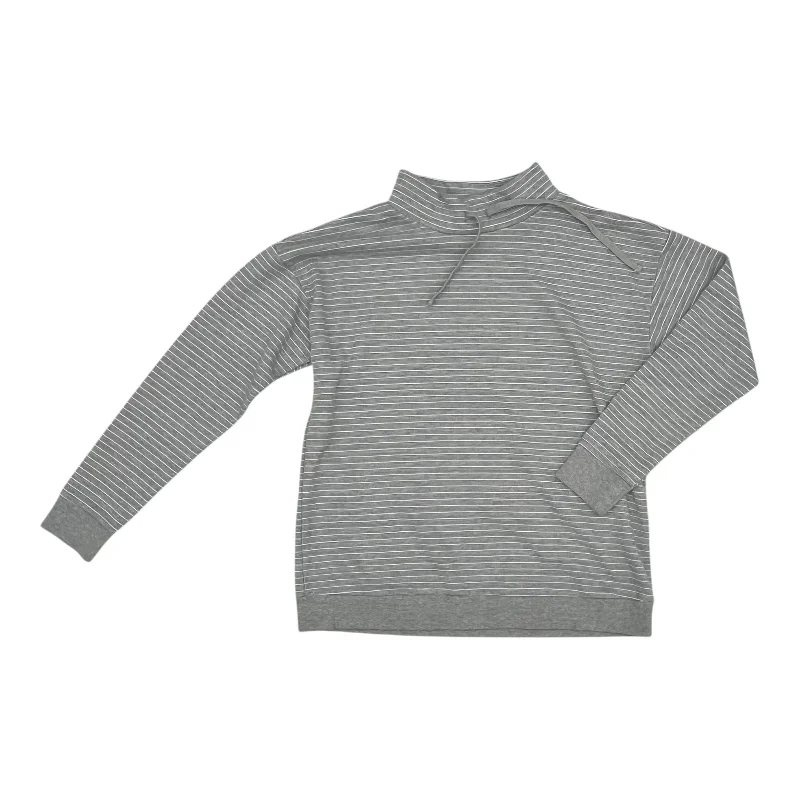 linen-blend sweatshirts airy vibe -Sweatshirt Collar By Doe & Rae In Grey, Size:L