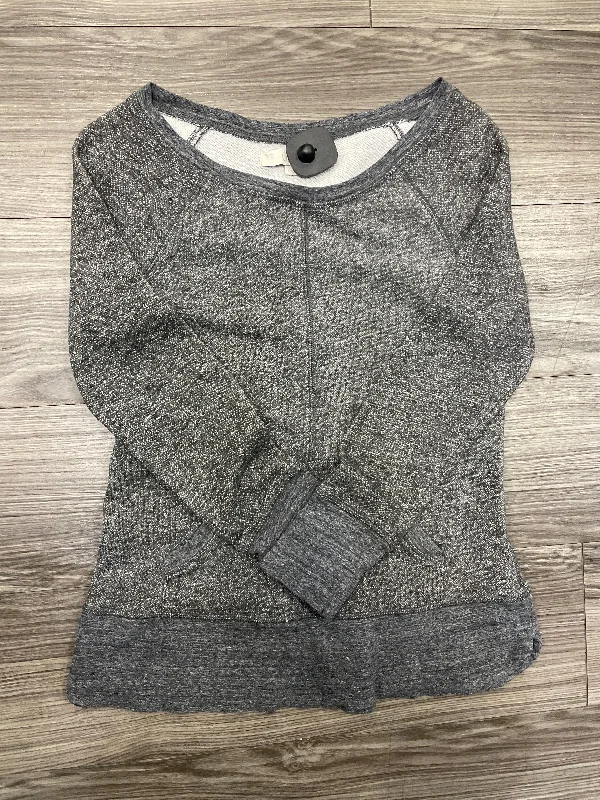 cotton-ramie sweatshirts soft -Sweatshirt Crewneck By Loft In Grey, Size: S