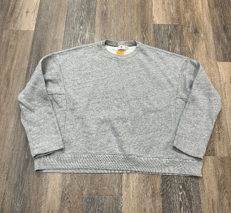 boucle-jute sweatshirts plush -Sweatshirt Crewneck By Adriano Goldschmied In Grey, Size: M