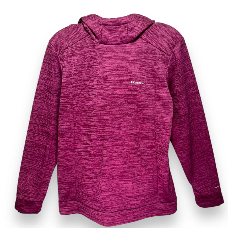 sweatshirts with glitter trim -Athletic Sweatshirt Hoodie By Columbia In Purple, Size: L