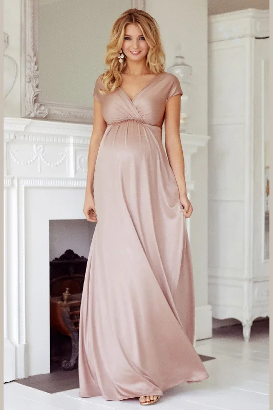 Francesca Maternity and Nursing Maxi in Blush