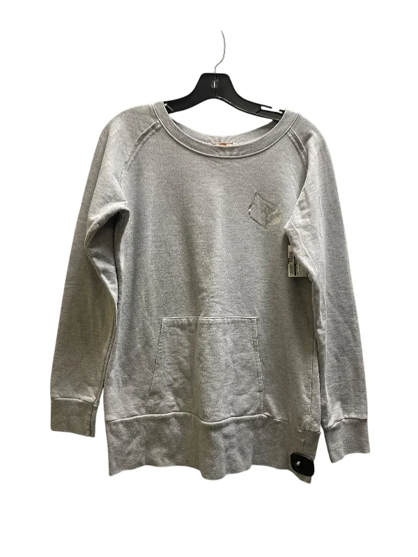 silk-jute sweatshirts luxe -Sweatshirt Collar By Clothes Mentor In Grey, Size: L