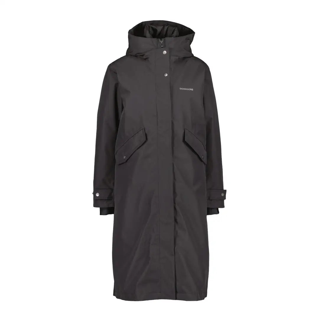 jacket with draped trim -Didriksons Mia Long Womens Parka