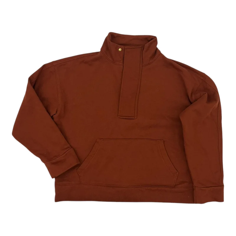 silk-jute sweatshirts luxe -Sweatshirt Collar By A New Day In Brown, Size:M