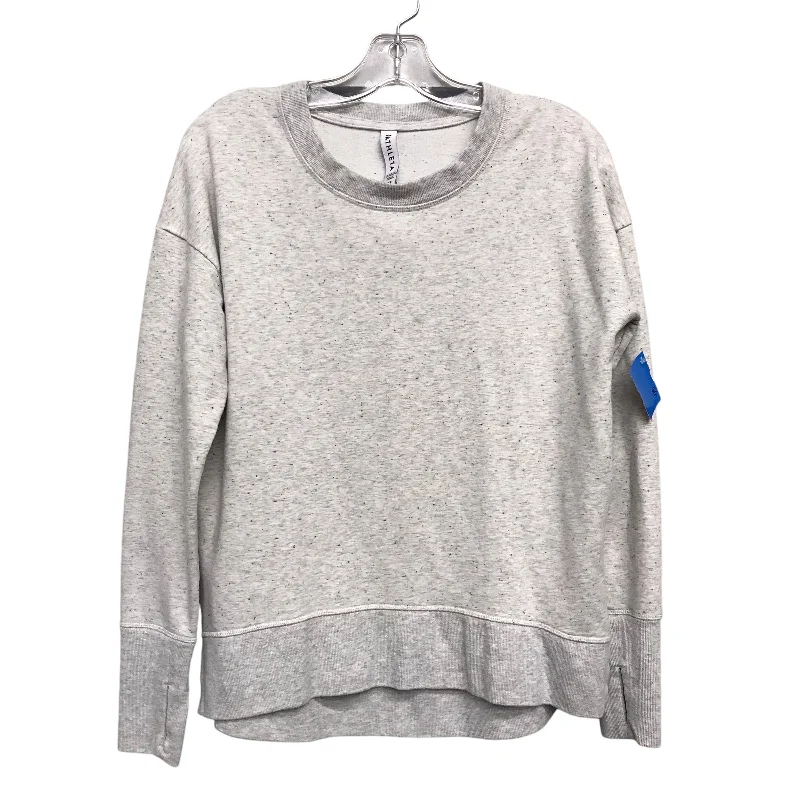 cotton-jute sweatshirts soft -Sweatshirt Crewneck By Athleta In Grey, Size:Xs