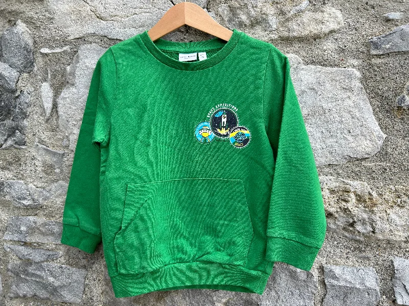 long sweatshirts cozy wrap -Green sweatshirt  2-3y (92-98cm)