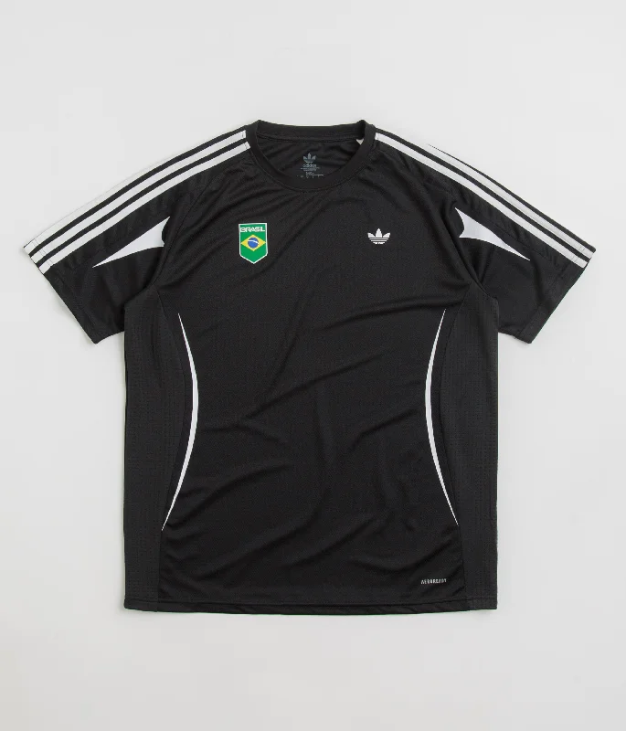 gym sport t-shirts -Adidas Brasil Aeroready Jersey - Black