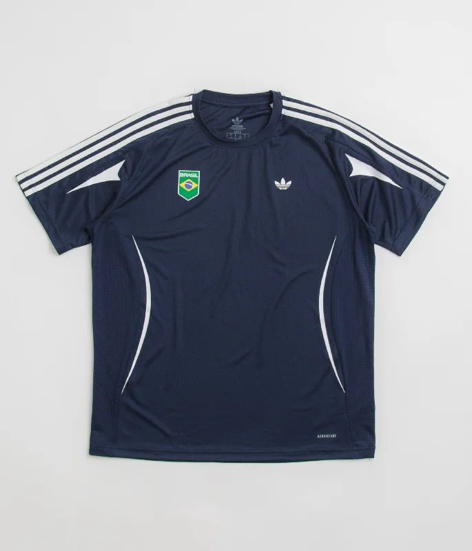 active tank t-shirts -Adidas Brasil Aeroready Jersey - Collegiate Navy