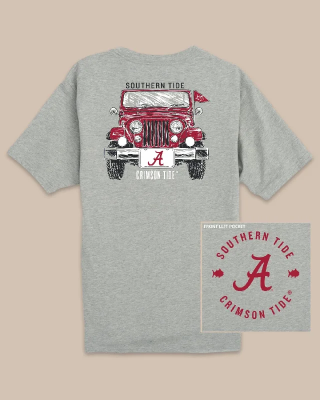 crisp glow t-shirts -Alabama Crimson Tide Heather Front Plate T-Shirt