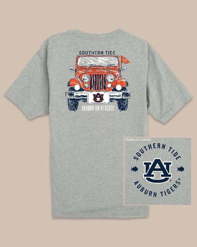 claret snug t-shirts -Auburn Tigers Heather Front Plate T-Shirt