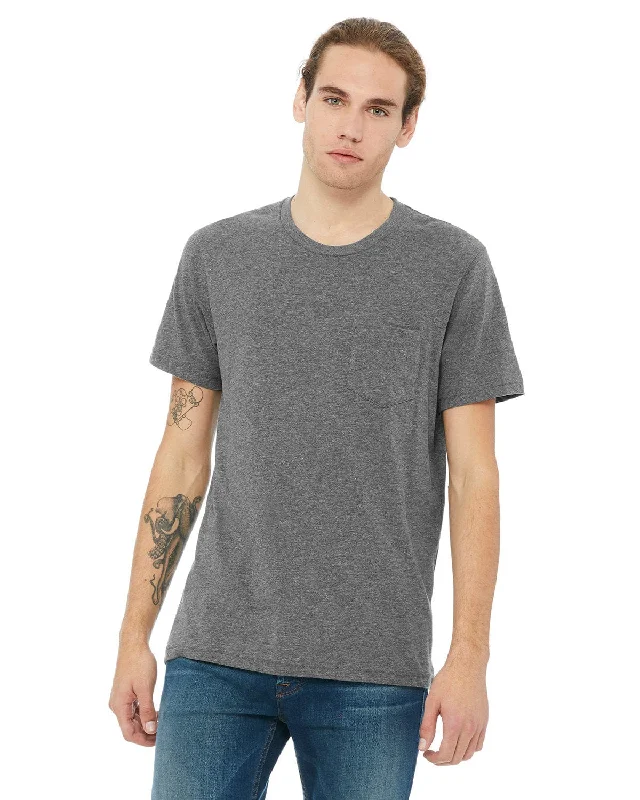 denim glow t-shirts -Bella+Canvas Jersey Pocket T-Shirt | Deep Heather