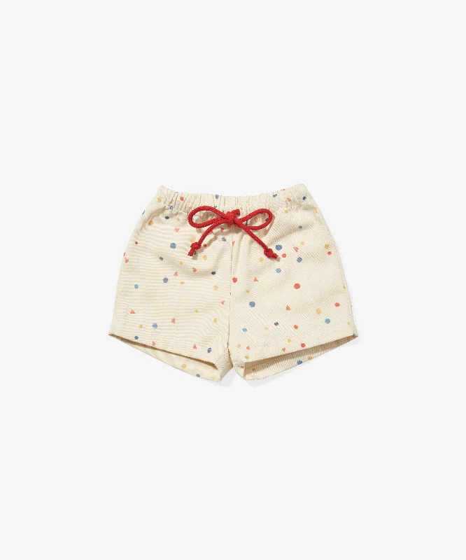 angle slit t-shirts -Bingo Baby Short, Signature Dot