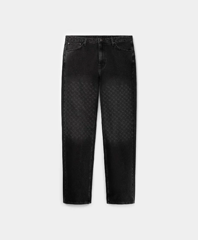 duo stretch t-shirts -Black Amba Monogram Jeans