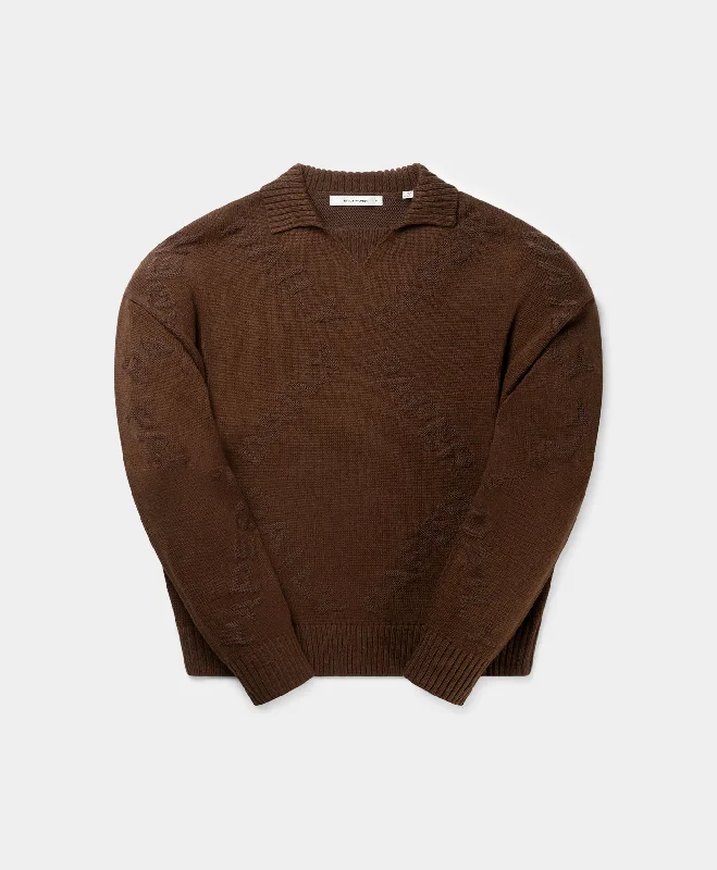 mint burst t-shirts -Brown Diamond Knit Sweater