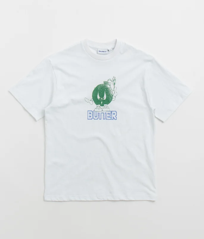 short stretch t-shirts -Butter Goods Bomb T-Shirt - White