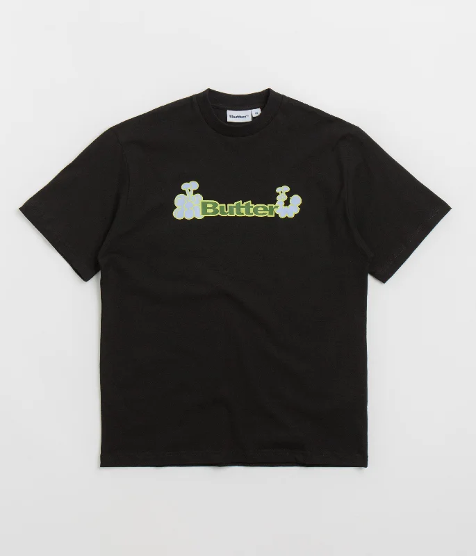 flex tank t-shirts -Butter Goods Bugs Logo T-Shirt - Black