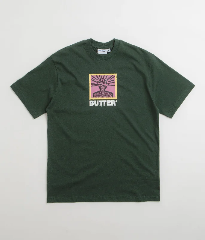 soft slit t-shirts -Butter Goods Explosion T-Shirt - Dark Forest