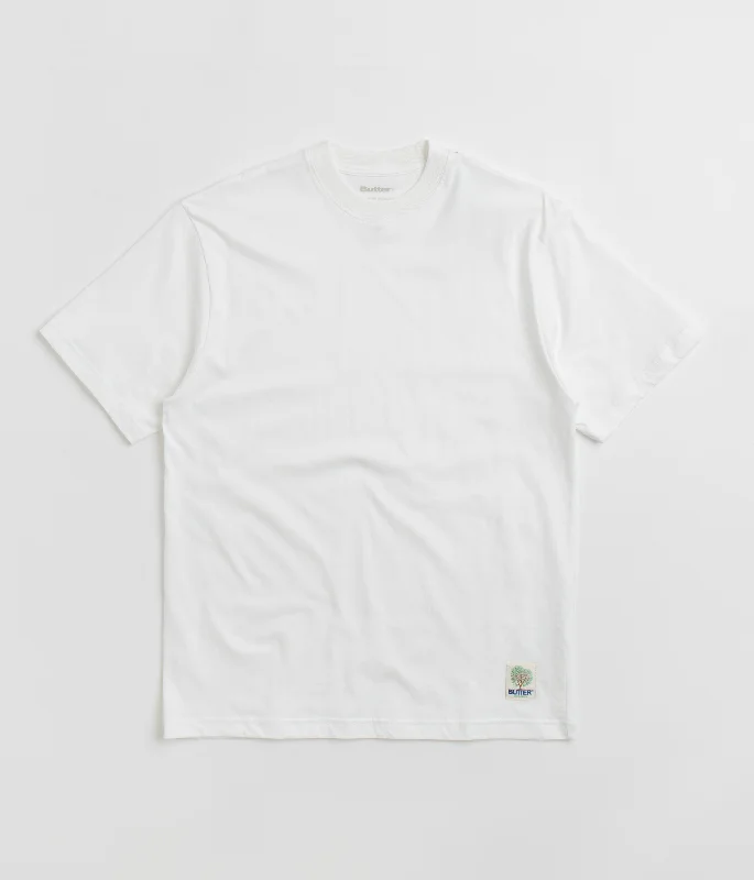 sleek gym t-shirts -Butter Goods Organic T-Shirt - White