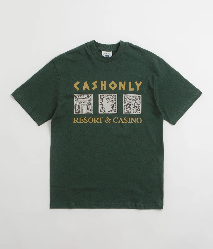 walnut glow t-shirts -Cash Only High Rollers T-Shirt - Dark Forest