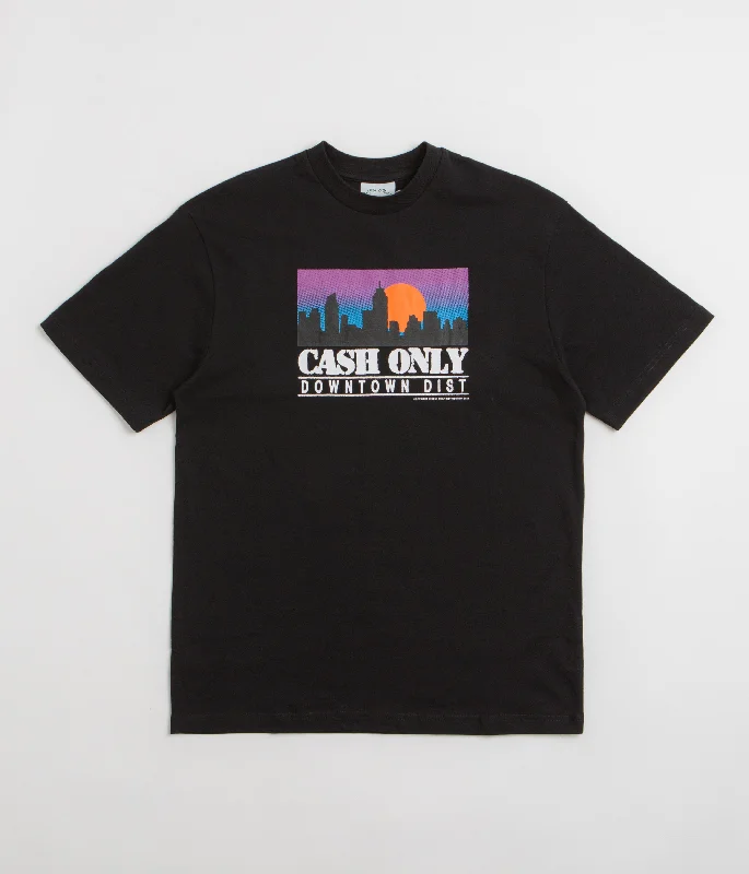 swing fit t-shirts -Cash Only Skyline T-Shirt - Black