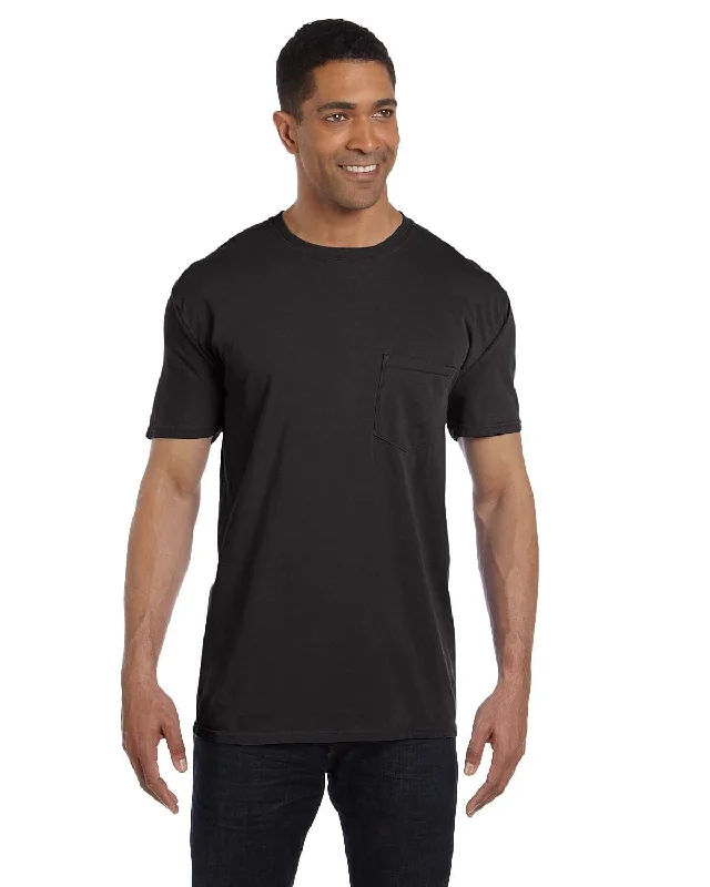 pine sleek t-shirts -Comfort Colors Garment-Dyed Pocket T-Shirt | Black