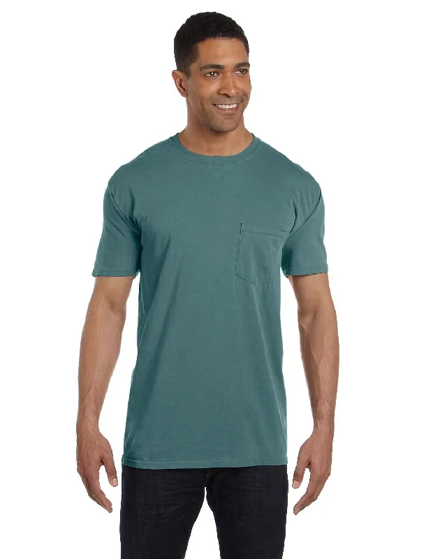 fern cozy t-shirts -Comfort Colors Garment-Dyed Pocket T-Shirt | Blue Spruce