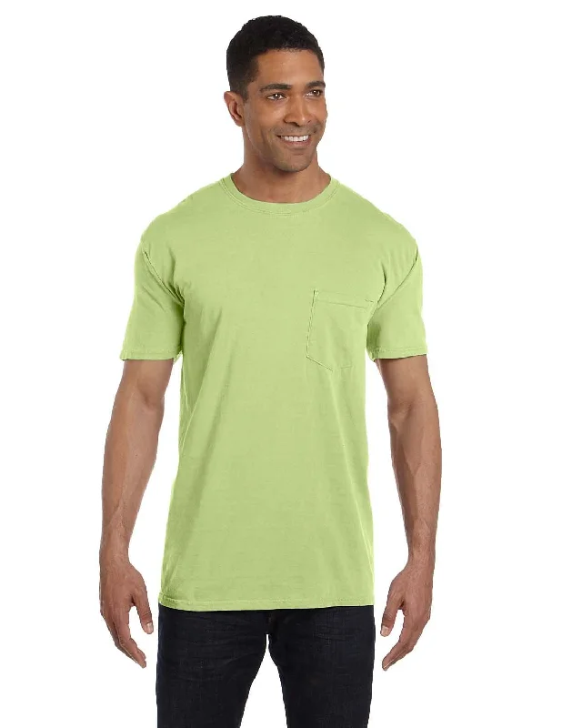 brick sleek t-shirts -Comfort Colors Garment-Dyed Pocket T-Shirt | Celadon