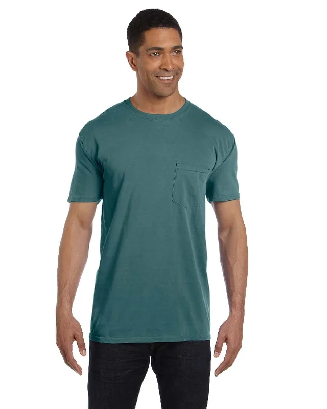 waffle stretch t-shirts -Comfort Colors Garment-Dyed Pocket T-Shirt | Emerald